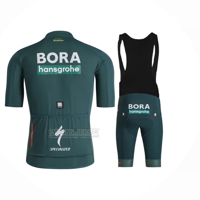 2024 Cycling Jersey Bora-Hansgrone Green Short Sleeve And Bib Short